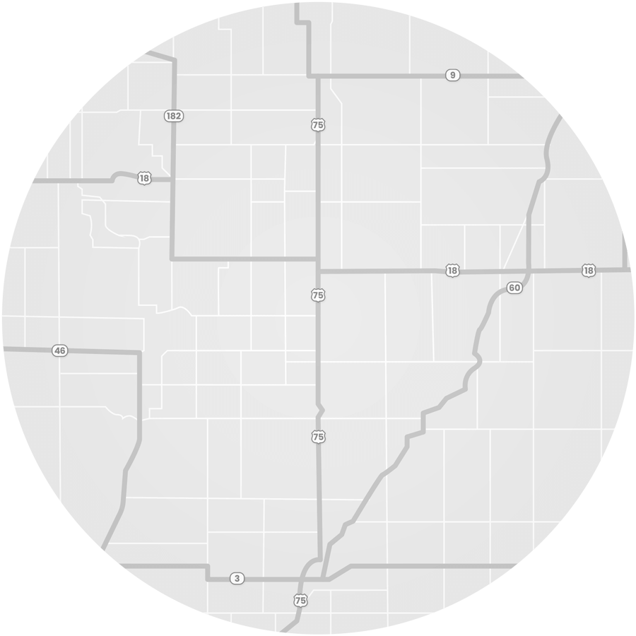 Map of Northwest Iowa